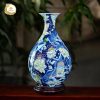 Bình gốm lam ngư quần hội cao cấp
