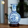 Bình tỏi tứ cảnh gốm sứ Bát Tràng