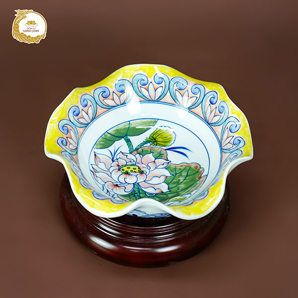 Bát thả hoa Liên Hoa Tụ Phúc – Gốm sứ Bát Tràng