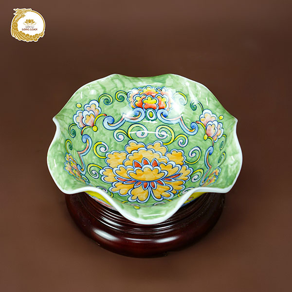 Bát thả hoa họa tiết mẫu đơn – Gốm sứ Bát Tràng