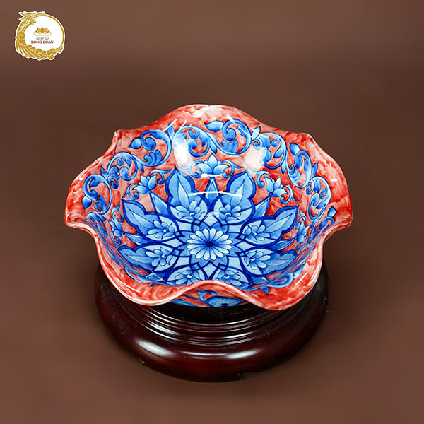 Bat thả hoa họa tiết hoa văn cổ điển – Gốm sứ Bát Tràng