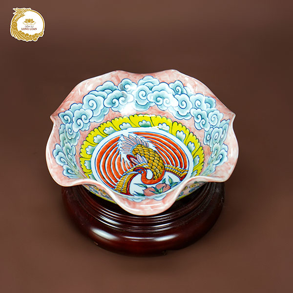 Bát thả hoa Phụng Vũ Trường Xuân – Gốm sứ Bát Tràng