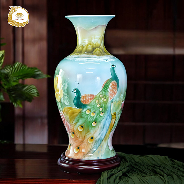 Bình gốm Công Danh Phú Quý – Gốm sứ Bát Tràng