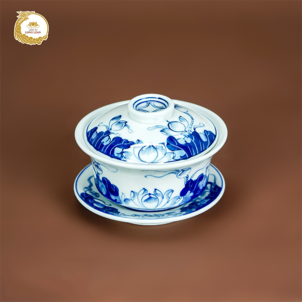 Bát trà sâm Sen Lam – Gốm sứ Bát Tràng
