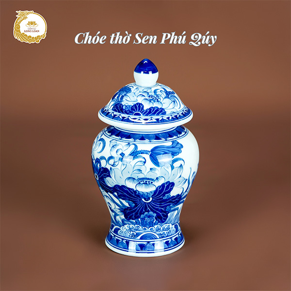 Chóe thờ Sen Phú Quý – Gốm sứ Bát Tràng