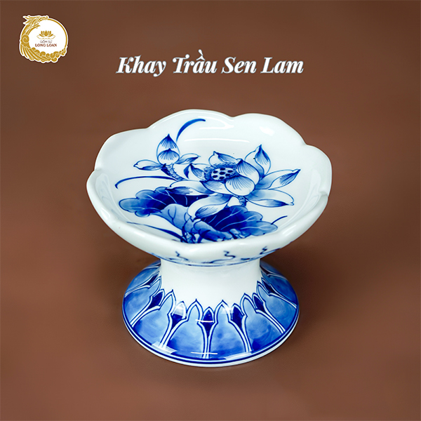 Khay trầu Sen Lam – Gốm sứ Bát Tràng