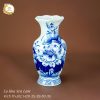 Lọ hoa để bàn thờ Sen Lam gốm sứ Bát Tràng