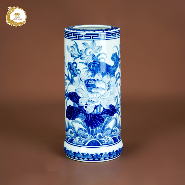 Ống hương Sen Phú Quý – Gốm sứ Bát Tràng