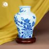 Bình gốm Kim Kê Đại Cát men lam gốm sứ Bát Tràng cao cấp