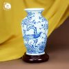 Bình gốm Lam Yến Xuân Ca gốm sứ Bát Tràng cao cấp