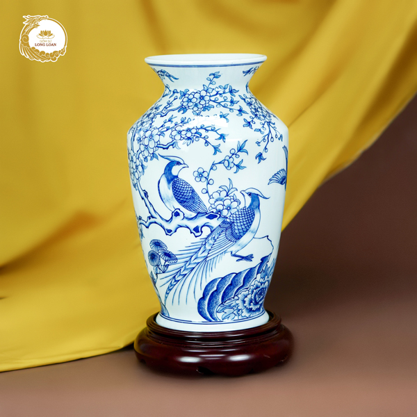 Bình gốm Lam Yến Xuân Ca – Gốm sứ Bát Tràng