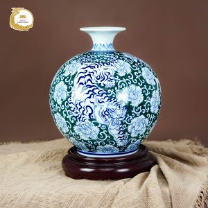 Bình hút tài lộc Tam Linh Phú Quý gốm sứ Bát Tràng - Hổ