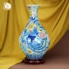 Bình tỳ bà Phượng Vũ Trường Xuân gốm sứ Bát Tràng