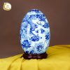 Trứng cảnh phong thủy Cá Chép Hóa Rồng gốm sứ Bát Tràng