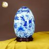 Trứng cảnh phong thủy Cá Chép Hóa Rồng gốm sứ Bát Tràng